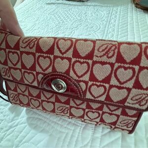 Brighton Red and Cream Heart Patterned Women's wallet or pochette